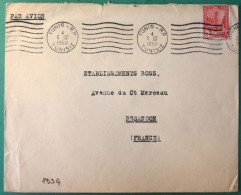 Tunisie, Divers Sur Enveloppe Oblitération Mécanique TUNIS RP 5.4.1950 - (A1012) - Storia Postale