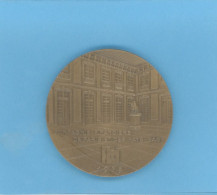 MÉDAILLE - BANQUE PARIS-BAS -CENTENAIRE -1972-BRONZE-71,5 Mm-198Gr -GRAVEUR G.SIMON . - Professionnels / De Société