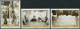 MALTA - 2019 - SET OF 3 STAMPS MNH ** - Malta At War- The Map Plotters - Malte