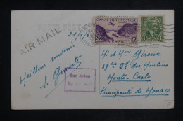 CANAL ZONE - Carte Postale De Cristobal Pour Monaco En 1951 - L 151523 - Zona Del Canal