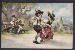 Dancing / Ottmar Zieher, Serie No. 800 / Postcard Circulated, 2 Scans - Costumi