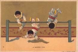 MA-2024-060 MAGASIN AU BON MARCHE PARIS. PIERROT BARRE FIXE GYMNASTIQUE DORE - Au Bon Marché