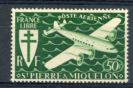 Saint Pierre Et Miquelon  -  1942  -  Avion  :  Yv  9  ** - Unused Stamps