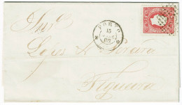 Portugal, 1868, # 30, Para Figueira - Lettres & Documents