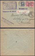 Belgique 1922 - Lettre Reocmmandée à Destination Bruxelles. Mixte:Émission De 1915 Et Montenez... (EB) AR-02413 - 1921-1925 Piccolo Montenez