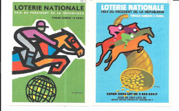 KB1800 - DEPLIANTS LOTERIE NATIONALE - PRIX DU PRESIDENT DE LA REPUBLIQUE - TIERCE - PMU - Lottery Tickets