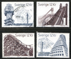 Réf 77 < SUEDE < Yvert N° 2684 à 2687 Ø < Année 2009 Used < SWEDEN < Architecture < Constructions Suédoises - Used Stamps