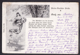 Gruss Aus Berlin - Das Madchen Aus Der ... / Dessin No. 209 / Year 1898 / Long Line Postcard Circulated, 2 Scans - Greetings From...