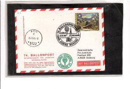 TEM20401   -  MINING 26.10.1985   /  74. BALLONPOSTFLUG -  NETTO KATALOG NR. 74b   - BALLON " D-ERGEE VI " - Luchtballons