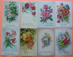 LOT DE 8 CARTES BONNE FETE MAMAN - FLEURS - FETE DES MERES -SCAN RECTO/VERSO-12 - Fête Des Mères