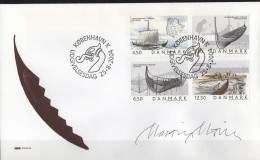 Martin Mörck. Denmark 2004. Viking Ship Museum. Michel 1377 - 1380. FDC. Signed. - FDC