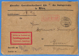 Allemagne Reich 1923 - Lettre Gebühr Bezahlt De Mors - G31613 - Briefe U. Dokumente