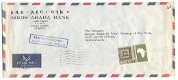 Ethiopia Airmail Bank Cover Asmara 16apr1969 X Italy With UNESCO C60 Solo Franking - Etiopia