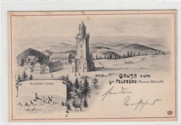 39095401 - Gruss Vom Grossen Feldberg Im Taunus, Kuenstlerkarte Mit Brunhildis-Felsen Gelaufen, 1909 Kleiner Knick Unte - Oberursel