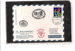 TEM20404   -  GARSTEN 1.5.1985   /  73. BALLONPOSTFLUG -  NETTO KATALOG NR. 73b   - BALLON "  SUMSI OE-AZR " - Luchtballons