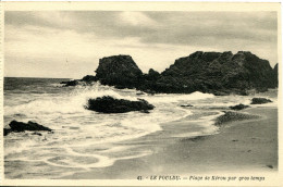 CPA - LE POULDU - PLAGE DE KEROU PAR GROS TEMPS (IMPECCABLE) - Le Pouldu