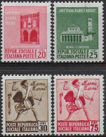 1944 Repubblica Sociale Destroyed Monuments 45v. MNH Sassone N 496/99 - Otros & Sin Clasificación