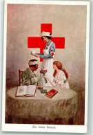 10680701 - Ein Liebe Besuch , Krankenschwester Verwundeter Sign. Pyka W. - Croix-Rouge