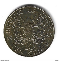 *kenya 10 Cents 1986  Km 18  Unc/ms63 - Kenya