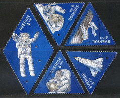 Réf 77 < SUEDE < Yvert N° 2696 à 2700 Ø < Année 2009 Used SWEDEN < Espace Christer Fuglesang Premier Astronaute Suédois - Used Stamps