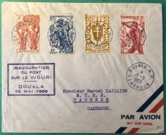 Cameroun, Divers Sur Enveloppe (Inauguration Du Pont Sur Le WOURI) TAD DOUALA 15.5.1955 - (A1028) - Cartas & Documentos