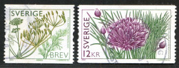 Réf 77 < SUEDE < Yvert N° 2701 à 2702 Ø < Année 2009 Used SWEDEN < Aneth Et Ciboulette - Used Stamps