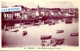 CPA  -  TREBOUL - VUE GENERALE DU QUAI ET LE PORT (IMPECCABLE) - Tréboul