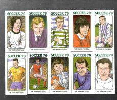 Y416 - SERIE COMPLETE PHILIP NEILL - SOCCER 70 - GERSON - GERD MULLER - GEORGES BEST - ALAN MULLERY - BOBBY MOORE... - Trading Cards