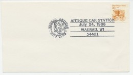 Cover / Postmark USA 1988 Antique Car Station - Wausau - Autos