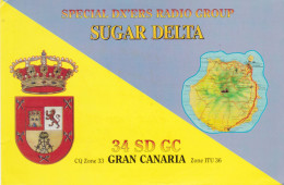 Qsl Sugard Delta Special Dx'ers Radio Group Gran Canaria 1994 Cq Zone 33 - CB