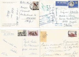 Ethiopia #4 Wishes Airmail Pcards 1966/1971 To Italy With Some Good Frankings - Etiopia