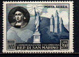1952 - San Marino PA 101 Cristoforo Colombo   ++++++ - Nuovi