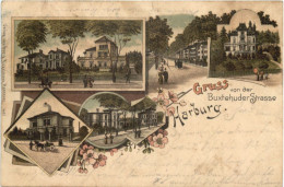 Harburg - Gruss Von Der Buxtehuder Strasse - Litho - Harburg