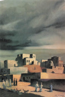 Village Egyptien Sous L'orage .  JARO HILBERT - Malerei & Gemälde