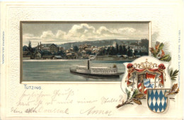 Tutzing - Litho Prägekarte - Tutzing