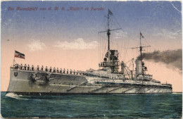 Die Mannschaft Von SMS Kaiser In Parade - Guerra