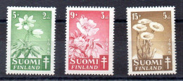 Finlandia Serie Nº Yvert 349/51 ** FLORES (FLOWERS) - Unused Stamps