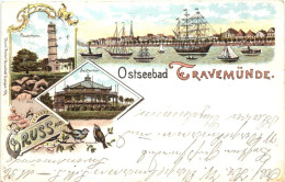 Ostseebad Travemünde - Litho - Lübeck-Travemuende