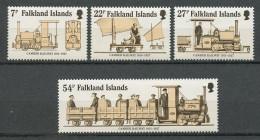 FALKLAND 1985 N° 432/435 ** Neufs MNH Superbes C 6.50 € Transports Ferroviaires Locomotive Wren Draisine à Voile Trains - Falkland