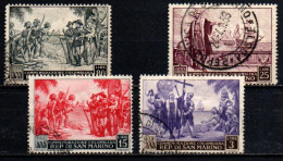 1952 - San Marino 374 + 378 + 380 + 382 Cristoforo Colombo   ++++++ - Used Stamps