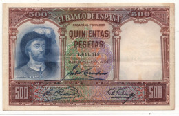 Spain 500 Pesetas 1931 P-84 Crisp Very Fine - 500 Pesetas