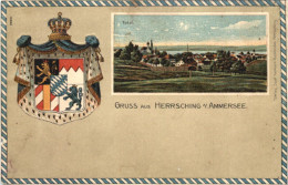 Gruss Aus Herrsching Am Ammersee - Litho - Herrsching