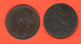 UK Half Penny 1891 England 1/2 Penny 1891 Britain - C. 1/2 Penny