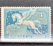 1930 URUGUAY New Airmail Yvert A41  Sc C31  4 C. Blue Green  - Horse  Pegaso Pegasus - Uruguay