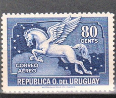 1929 URUGUAY MNH Airmail Yvert A33 Sc. C48 - 80 C. Blue  Horse Pegaso Pegasus - Uruguay