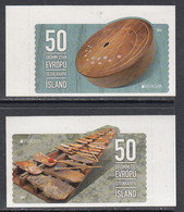 2014 Iceland  Harps Musical Instruments Complete Set Of 2 MNH @ BELOW FACE VALUE - Nuevos