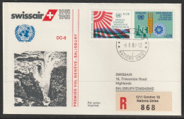 1982, Swissair, Erstflug, Genf UN - Salisbury Zimbabwe - First Flight Covers