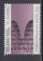 2014 Iceland  Thordharsen Poetry Chieftain Complete Set Of 1 MNH @ BELOW FACE VALUE - Ungebraucht