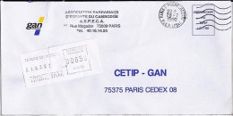 TAXE N° VIGNETTE 6,50FR S/L. A  PARIS 08/1992 - 1960-.... Storia Postale