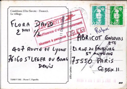 TAXE N° TAMPON-TAXE ROUGE 4,60FR S/CP. A PARIS/1997 + REFUS - 1960-.... Lettres & Documents